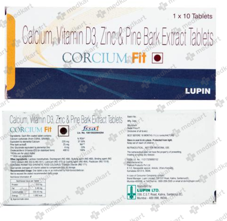 Corcium Fit Tablet S Price Composition Generic Alternatives