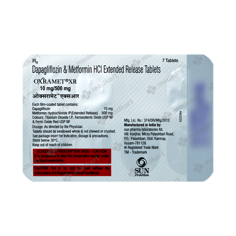 OXRAMET XR 10/500MG TABLET 7'S