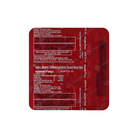 OZOMET VG2 TABLET 15'S