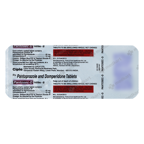 Buy PANTOSEC D Online at Medkart