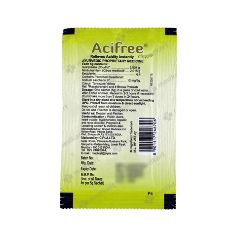 ACIFREE LEMON SACHET 5 GM