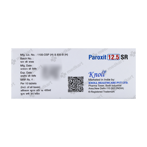 PAROXIT SR 12.5MG TABLET 10'S