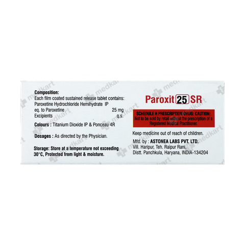  Buy online PAROXIT 25 SR at Medkart