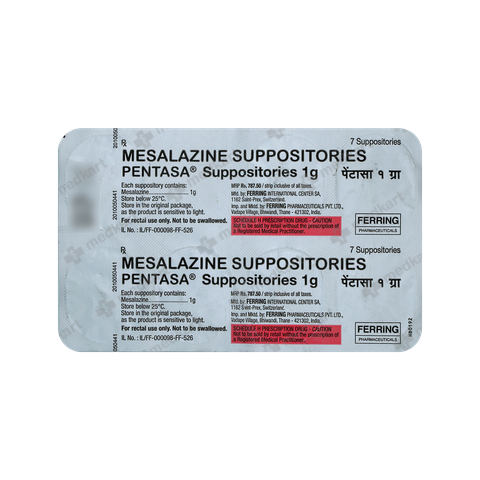 PENTASA 1GM SUPPOSITORY 7'S