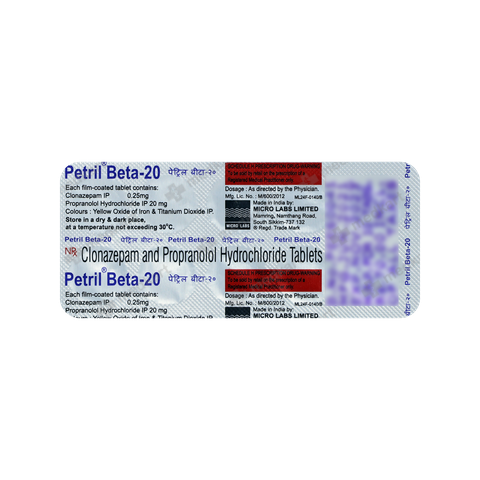 PETRIL BETA 20MG TABLET 10'S