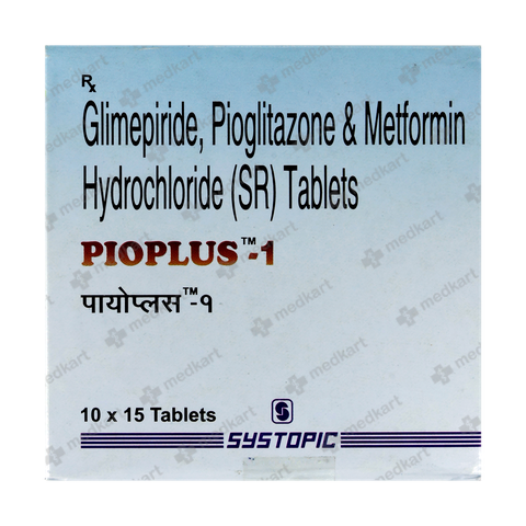 PIOPLUS 1MG TABLET 15'S