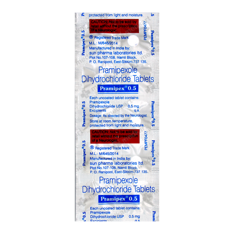 PRAMIPEX 0.5MG TABLET 10'S