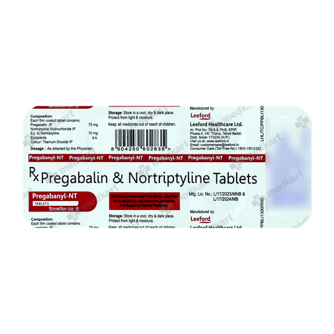 PREGABANYL NT TABLET 10'S