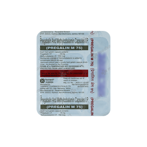 PREGALIN M 75MG CAPSULE 15'S