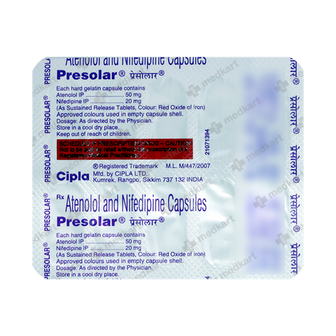 Buy PRESOLAR Online at Medkart