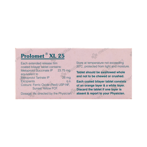 PROLOMET XL 25MG TABLET 10'S