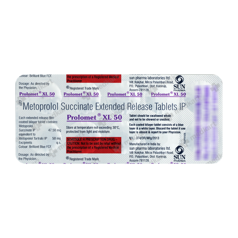 PROLOMET XL 50MG TABLET 10'S