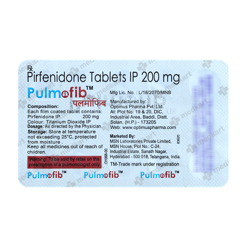 PULMOFIB 200MG TABLET 10'S