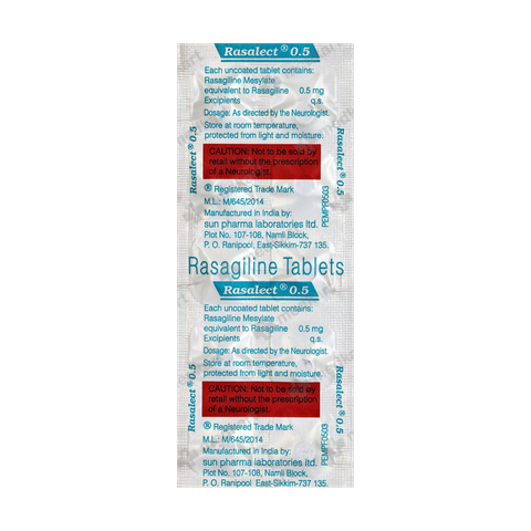 RASALECT 0.5MG TABLET 10'S