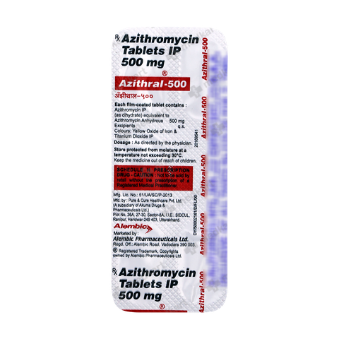 AZITHRAL 500MG TABLET 5'S