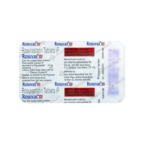 ROSUVAS 10MG TABLET 15'S