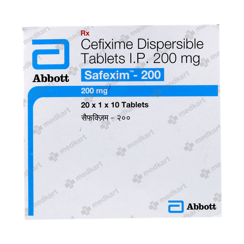SAFEXIM 200MG TABLET 10'S