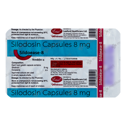 SILDOEASE 8MG TABLET 10'S