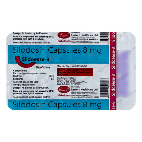 SILDOEASE 8MG CAPSULE 10'S