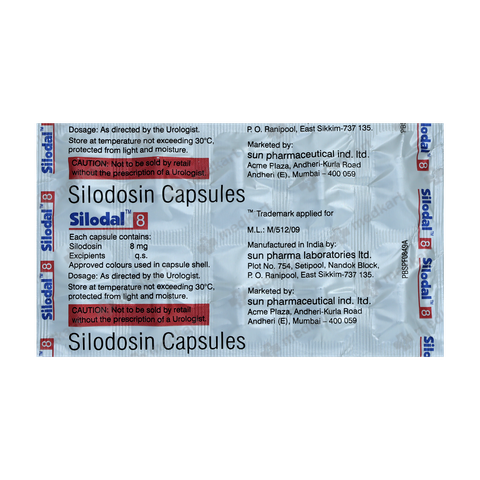 SILODAL 8MG CAPSULE 10'S