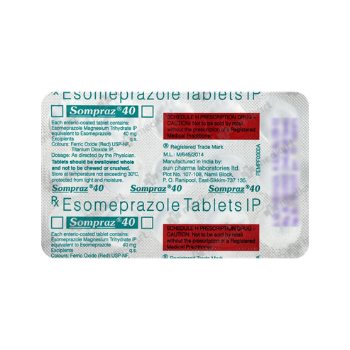 SOMPRAZ 40MG TABLET 15'S