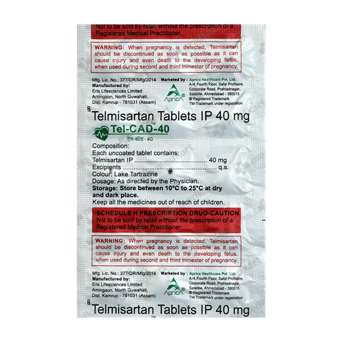 TEL CAD 40MG TABLET 15'S