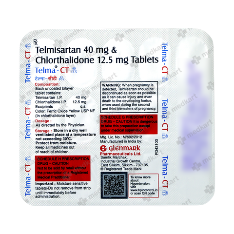 TELMA CT 40/12.5MG TABLET 10'S