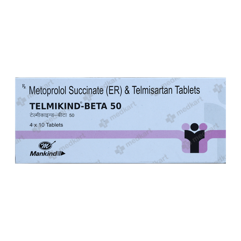 TELMIKIND BETA 50MG TABLET 10'S