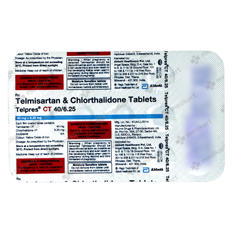 TELPRESS CT 40/6.25MG TABLET 15'S