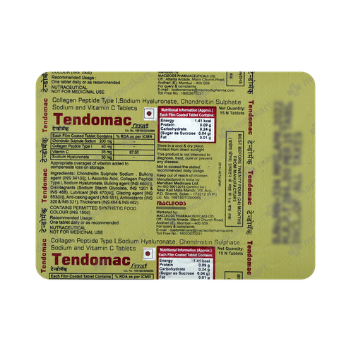 TENDOMAC TABLET 15'S