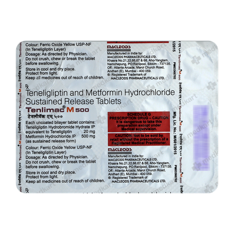TENLIMAC M 500MG TABLET 15'S