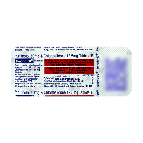 TENORIC 50MG TABLET 10'S