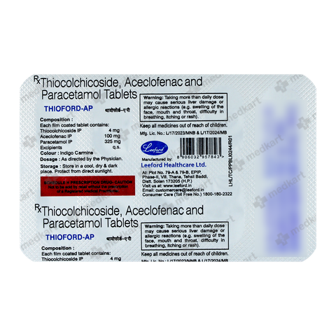 THIOFORD AP TABLET 10'S