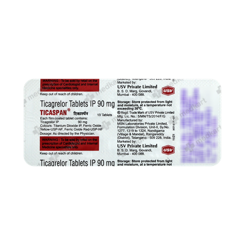 TICASPAN 90MG TABLET 10'S