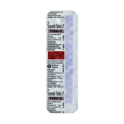 TIDE 5MG TABLET 10'S, Price, Composition & Generic Alternatives - Medkart