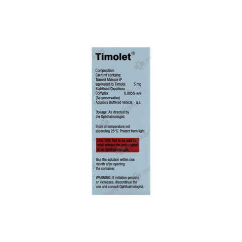TIMOLET 0.5% EYE DROPS 5 ML