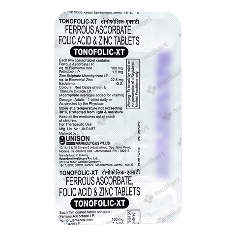 TONOFOLIC XT TABLET 10'S