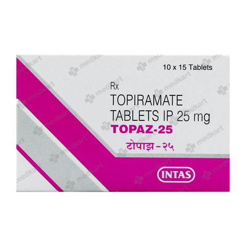 TOPAZ 25MG TABLET 15'S – Generic of Topiramate available at Medkart