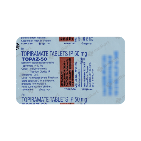 TOPAZ 50MG TABLET 15'S best offers & discounts on Medkart