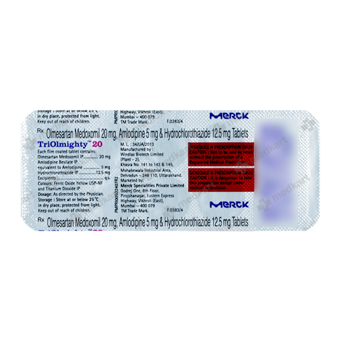 TRIOLMIGHTY 20MG TABLET 10'S