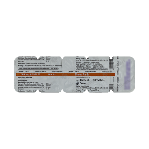 TRIPHALA ZANDU TABLET 30'S