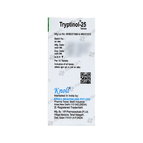 Buy TRYPTINOL 25 Online at Medkart