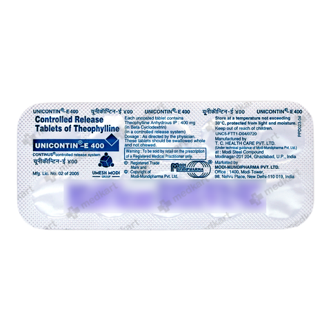 UNICONTIN E 400MG TABLET 10'S