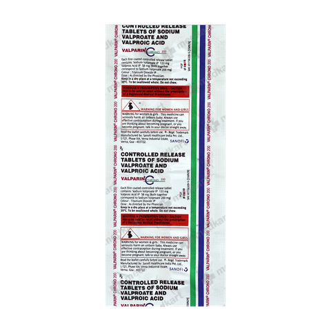 VALPARIN CHRONO 200MG TABLET 10'S