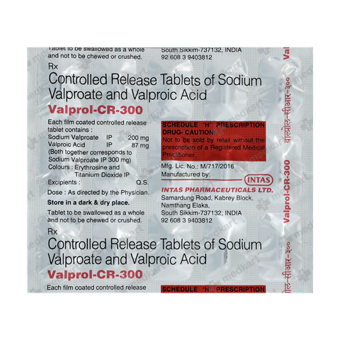 VALPROL CR 300MG TABLET 10'S