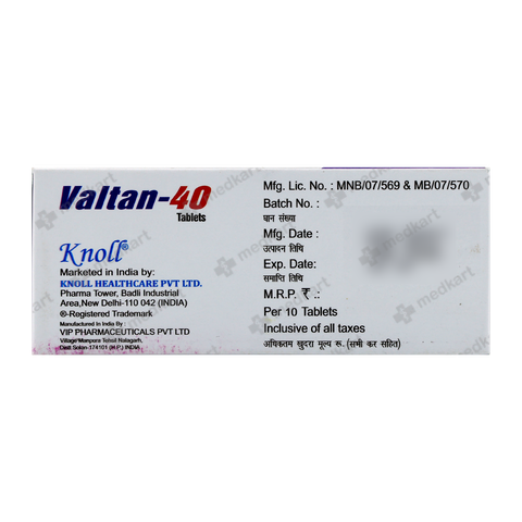 Buy VALTAN 40 Online at Medkart