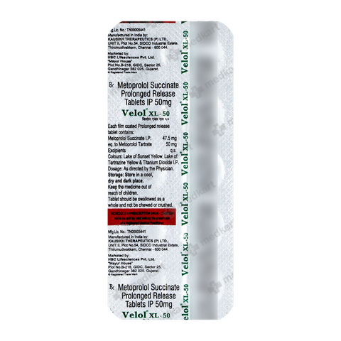 VELOL XL 50MG TABLET 10'S
