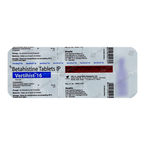 VERTIHIST 16MG TABLET 10'S