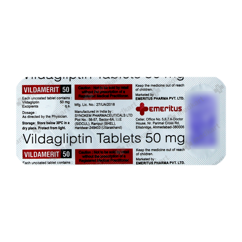VILDAMERIT 50MG TABLET 10'S