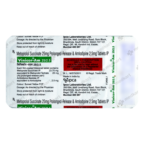 VINICOR AM 25/2.5  price